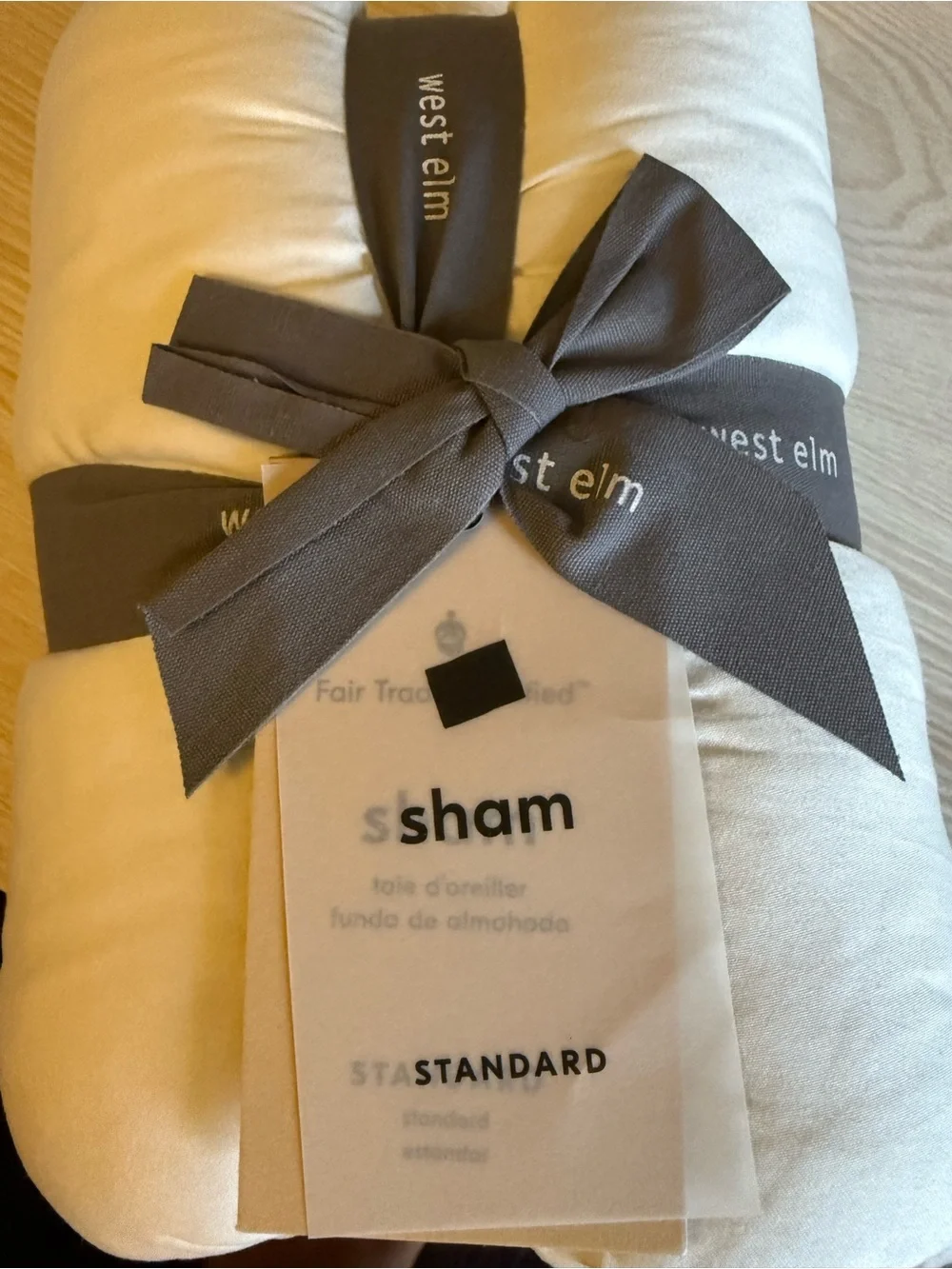 West Elm Tencel Standard 26x20 Sham in White